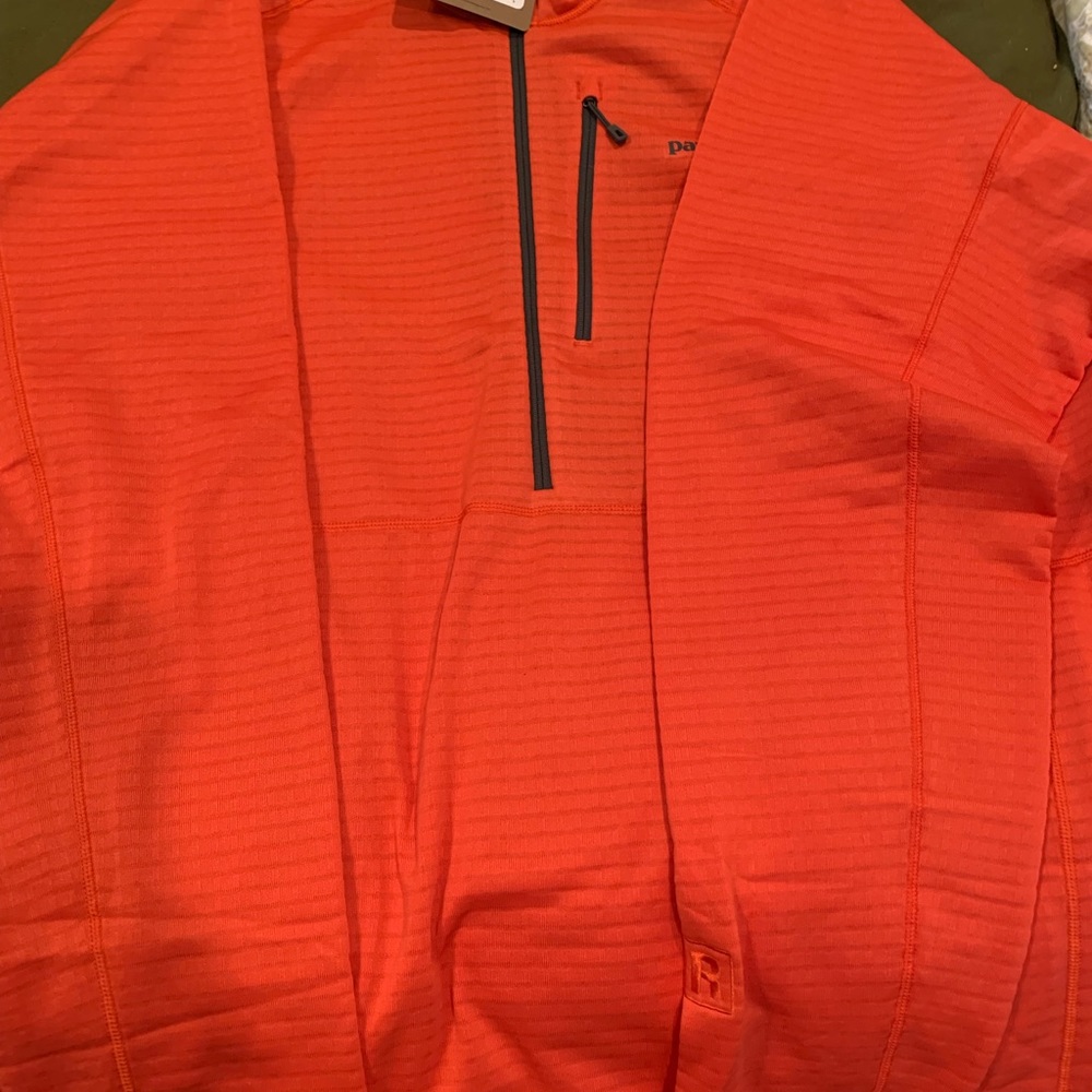Patagonia orange fleece